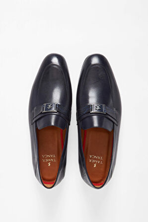 Tamer Tanca Erkek Hakiki Deri Lacivert Loafer Ayakkabı 537 3226 ERK AYK SK23/24 LACIVERT