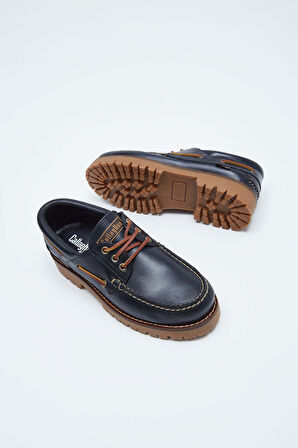 Callaghan Erkek Hakiki Deri Mavi Casual Ayakkabı 618 21910 ERK AYK Y23 AZUL