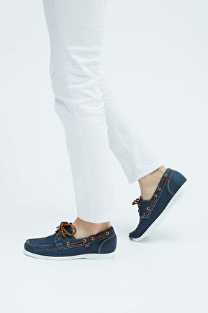 Callaghan Erkek Hakiki Deri Mavi Casual Ayakkabı 618 51600 ERK AYK Y23 AZUL