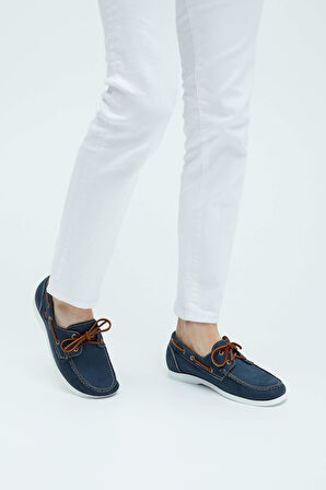 Callaghan Erkek Hakiki Deri Mavi Casual Ayakkabı 618 51600 ERK AYK Y23 AZUL