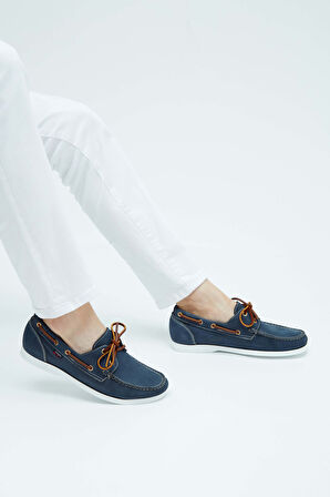 Callaghan Erkek Hakiki Deri Mavi Casual Ayakkabı 618 51600 ERK AYK Y23 AZUL