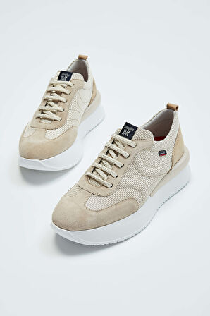 Callaghan Kadın Deri & Tekstil Fildişi Sneakers & Spor Ayakkabı 618 51200 BN AYK Y23 MARFIL/PLTN/NATURAL