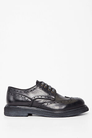 Exton Erkek Hakiki Deri Siyah Casual Ayakkabı 994 9250 ERK AYK K23/24 BLACK