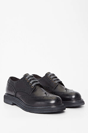 Exton Erkek Hakiki Deri Siyah Casual Ayakkabı 994 9250 ERK AYK K23/24 BLACK