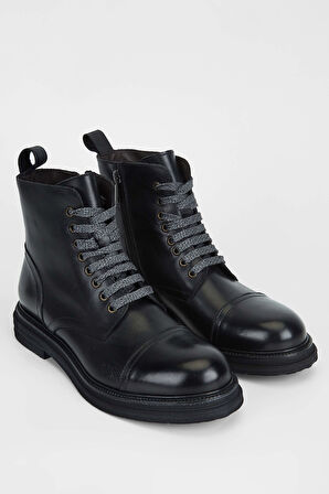 Exton Erkek Hakiki Deri Siyah Casual Bot 994 9255 ERK BOT K23/24 BLACK