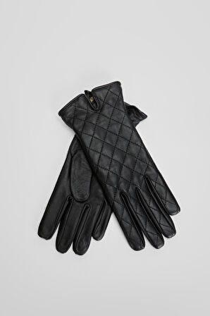 Valmenti Kadın Siyah Hakiki Deri Eldiven 525 300 BYN DR ELDIVEN SK23/24