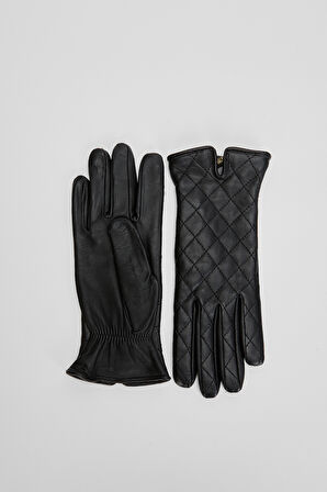 Valmenti Kadın Siyah Hakiki Deri Eldiven 525 300 BYN DR ELDIVEN SK23/24