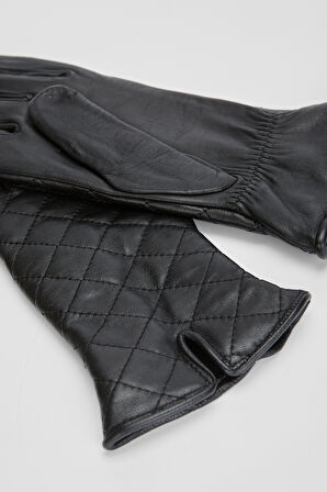 Valmenti Kadın Siyah Hakiki Deri Eldiven 525 300 BYN DR ELDIVEN SK23/24