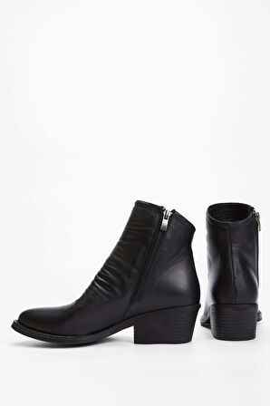 Tamer Tanca Kadın Hakiki Deri Siyah Deri Casual Bot 231 2066 BN BOT SK23/24 SIYAH DR