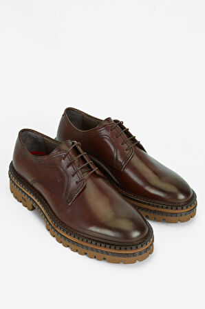 Tamer Tanca Erkek Hakiki Deri Kahverengi Casual Ayakkabı 537 3253 ERK AYK SK23/24 KAHVE