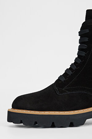 Valmenti Kadın Siyah Süet Hakiki Deri Casual Bot 902 2735 BN BOT SK23/24