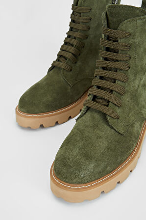 Valmenti Kadın Haki Süet Hakiki Deri Casual Bot 902 2735 BN BOT SK23/24