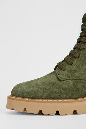 Valmenti Kadın Haki Süet Hakiki Deri Casual Bot 902 2735 BN BOT SK23/24