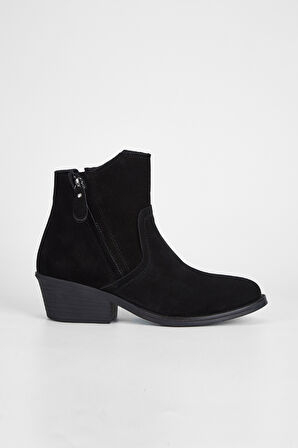 Valmenti Kadın Siyah Süet Hakiki Deri Casual Bot 231 2064 BN BOT SK23/24