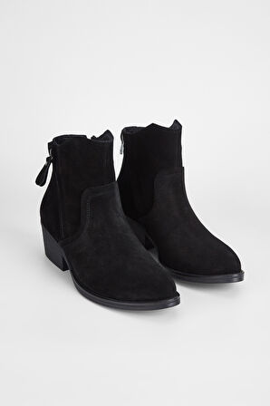 Valmenti Kadın Siyah Süet Hakiki Deri Casual Bot 231 2064 BN BOT SK23/24