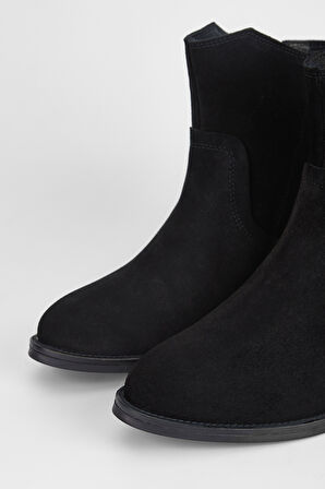 Valmenti Kadın Siyah Süet Hakiki Deri Casual Bot 231 2064 BN BOT SK23/24