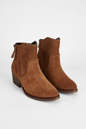 Valmenti Kadın Taba Süet Hakiki Deri Casual Bot 231 2064 BN BOT SK23/24