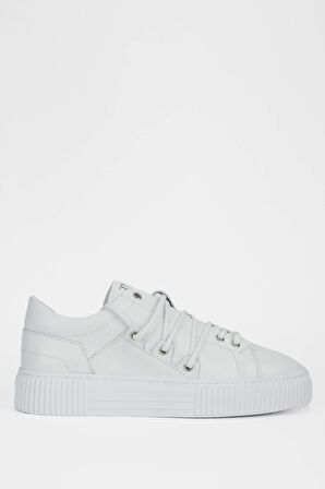 Tamer Tanca Erkek Hakiki Deri Beyaz Sneakers & Spor Ayakkabı 352 19014 ERK AYK SK23/24 BEYAZ