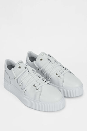 Tamer Tanca Erkek Hakiki Deri Beyaz Sneakers & Spor Ayakkabı 352 19014 ERK AYK SK23/24 BEYAZ