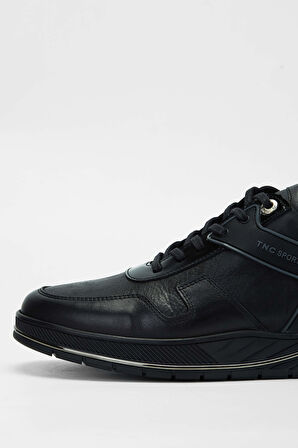 Tamer Tanca Erkek Hakiki Deri Siyah Sneakers & Spor Ayakkabı 381 18626 ERK AYK SK23/24 SIYAH