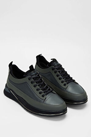 Tamer Tanca Erkek Hakiki Deri Gri Sneakers & Spor Ayakkabı 381 18630 ERK AYK SK23/24 GRI