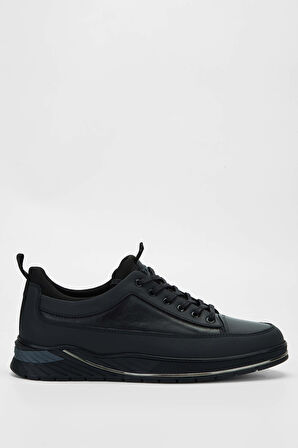 Tamer Tanca Erkek Hakiki Deri Siyah Sneakers & Spor Ayakkabı 381 18630 ERK AYK SK23/24 SIYAH