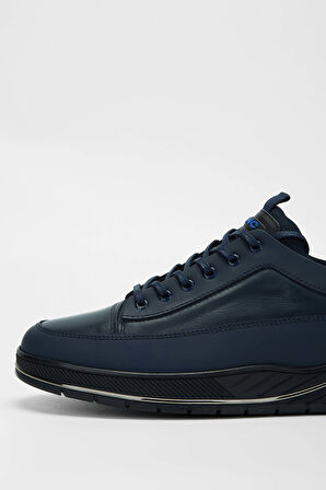 Tamer Tanca Erkek Hakiki Deri Lacivert Sneakers & Spor Ayakkabı 381 18630 ERK AYK SK23/24 LACIVERT