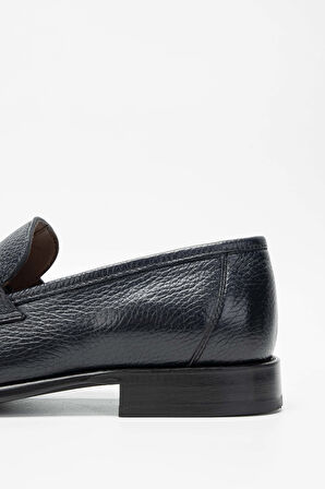 Tamer Tanca Erkek Hakiki Deri Lacivert Loafer Ayakkabı 477 63933 ERK AYK SK23/24 LACI GYK