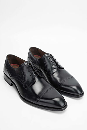 Tamer Tanca Erkek Hakiki Deri Siyah Klasik Ayakkabı 477 66905 ERK AYK SK23/24 SIYAH BFL