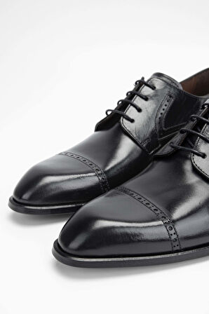 Tamer Tanca Erkek Hakiki Deri Siyah Klasik Ayakkabı 477 66905 ERK AYK SK23/24 SIYAH BFL