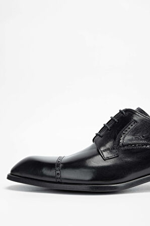 Tamer Tanca Erkek Hakiki Deri Siyah Klasik Ayakkabı 477 66905 ERK AYK SK23/24 SIYAH BFL