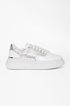 Valmenti Kadın Beyaz Gümüş Vegan Sneakers & Spor Ayakkabı 804 0208-21 BN AYK SK23/24