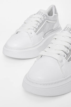 Valmenti Kadın Beyaz Gümüş Vegan Sneakers & Spor Ayakkabı 804 0208-21 BN AYK SK23/24