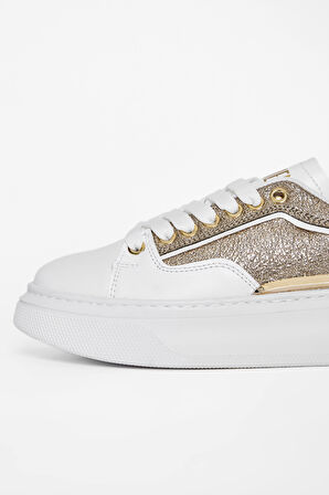 Valmenti Kadın Beyaz altın Vegan Sneakers & Spor Ayakkabı 804 0208-21 BN AYK SK23/24