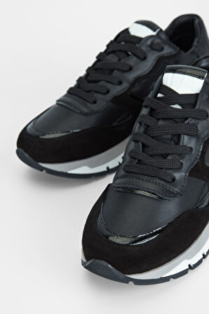 Valmenti Kadın Siyah Hakiki Deri Sneakers & Spor Ayakkabı 996 119-1 BN AYK SK23/24