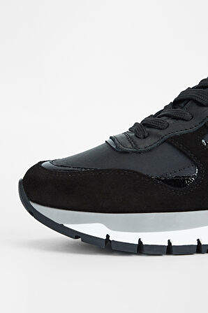 Valmenti Kadın Siyah Hakiki Deri Sneakers & Spor Ayakkabı 996 119-1 BN AYK SK23/24