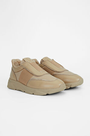 Valmenti Kadın Vizon Deri Sneakers & Spor Ayakkabı 996 117-1 BN AYK SK23/24