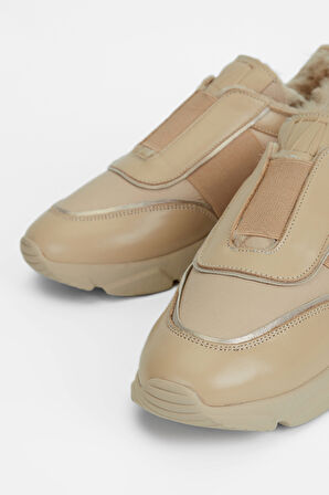 Valmenti Kadın Vizon Deri Sneakers & Spor Ayakkabı 996 117-1 BN AYK SK23/24