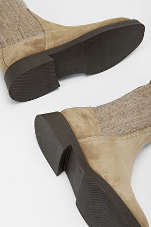 Valmenti Kadın Vizon Süet Hakiki Deri Casual Bot 957 40289 BN BOT SK23/24