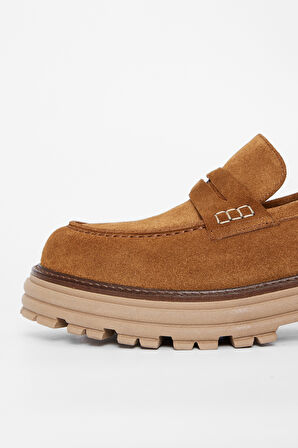 Valmenti Kadın Tütün Süet Deri Loafer Ayakkabı 33 52107 BN AYK SK23/24