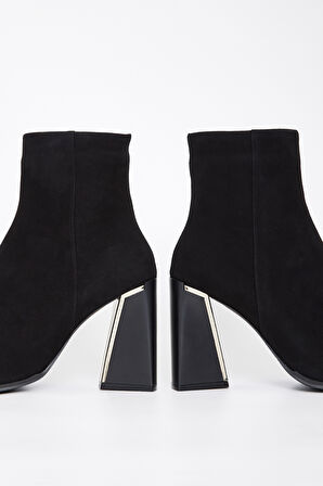 Valmenti Kadın Siyah Süet Deri Casual Bot 33 54360 BN BOT SK23/24