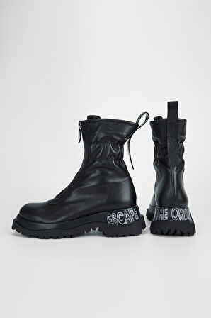 Valmenti Kadın Siyah Hakiki Deri Casual Bot 33 7800 BN BOT SK23/24