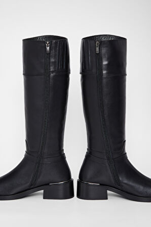 Valmenti Kadın Siyah Hakiki Deri Çizme 33 28511 BN CIZME SK23/24