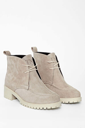 Tamer Tanca Kadın Hakiki Deri Vizon Casual Bot 33 19506 BN BOT SK23/24 VIZON SUET