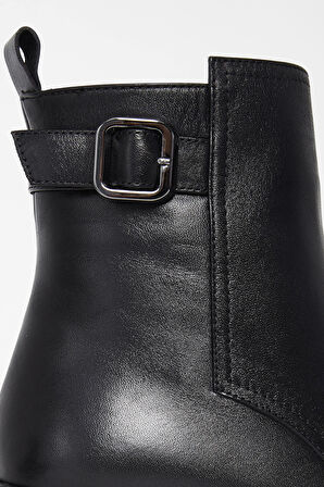 Tamer Tanca Kadın Hakiki Deri Siyah Deri Casual Bot 33 33003 BN BOT SK23/24 SIYAH DR