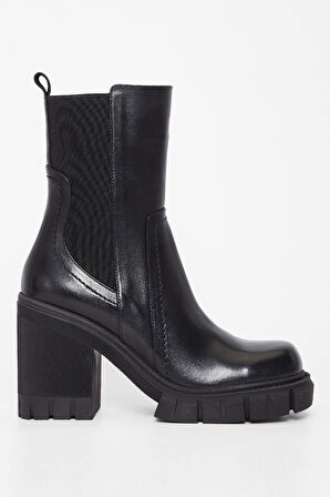 Tamer Tanca Kadın Hakiki Deri Siyah Deri Casual Bot 33 1350 BN BOT SK23/24 SIYAH DR