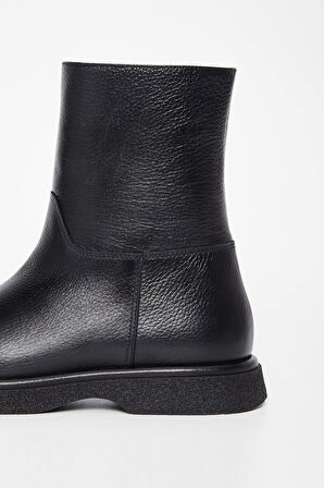 Tamer Tanca Kadın Hakiki Deri Siyah Casual Bot 33 95001 BN BOT SK23/24 SIYAH FLTR