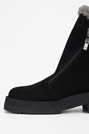 Tamer Tanca Kadın Hakiki Deri Siyah Süet Casual Bot 33 629 BN BOT SK23/24 SIYAH SUET