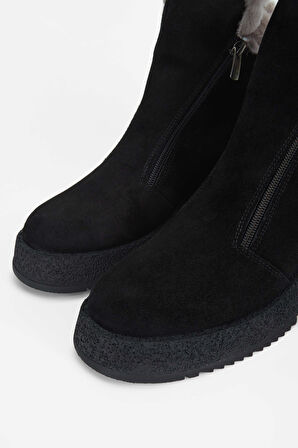 Tamer Tanca Kadın Hakiki Deri Siyah Süet Casual Bot 33 629 BN BOT SK23/24 SIYAH SUET