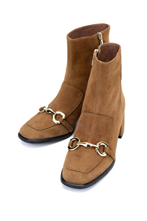 Evaluna Kadın Hakiki Deri Taba Casual Bot 997 4926 BN BOT SK23/24 CAMOSCIO SELLA